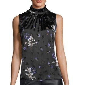 Rebecca Taylor Floral Star Cutout Blouse